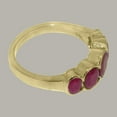thumbnail image 4 of LBG British Made Spectacular 10k Yellow Gold Natural Ruby Womens Band Ring - 33 size options - Size 10.5, 4 of 6