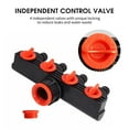 thumbnail image 3 of 4 Way Garden Hose Splitters Faucet Diverter Tap Hose Connector Hose Pipe Splitter 4 Way Water Distributor for Faucet Sprinkler Drip Irrigation Systems, 3 of 7
