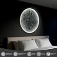 thumbnail image 2 of 40" Realistic Resin Moon Wall Light - Plug - in Dimmable LED Sconce with Remote, 38W/15W Dual - Mode, Meteorite Crater Texture, 1.75" Thick - Ideal for Home & Commercial Decor, 2 of 8