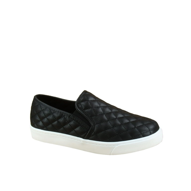 Women's black quilted slip cheap on sneakers