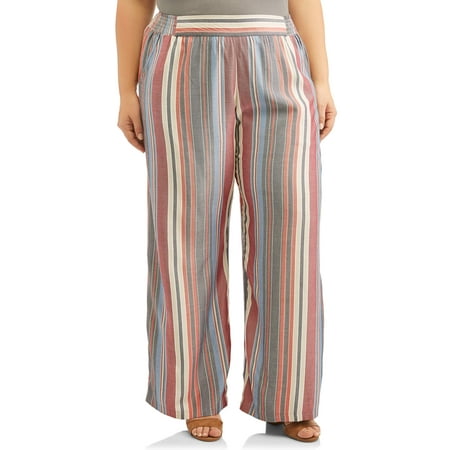 Girls Elastic Waist Pants - Women's Plus Size Soft Pant with elastic waist
