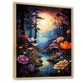 thumbnail image 2 of Designart "Rainbow Forest in Chromatics" Floral Floater Framed Wall Art Print, 2 of 7