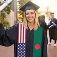 thumbnail image 3 of Bangladesh & USA United States Flag Shawl Sash Stole Graduation Shawls Wraps Scraf For International Study, 3 of 5