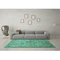 thumbnail image 3 of Ahgly Company Indoor Rectangle Persian Turquoise Blue Traditional Area Rugs, 8' x 12', 3 of 4