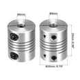 thumbnail image 2 of Uxcell 2PCS Motor Shaft 6mm to 6mm Helical Beam Coupler Coupling 20mm Dia 25mm Length, 2 of 6