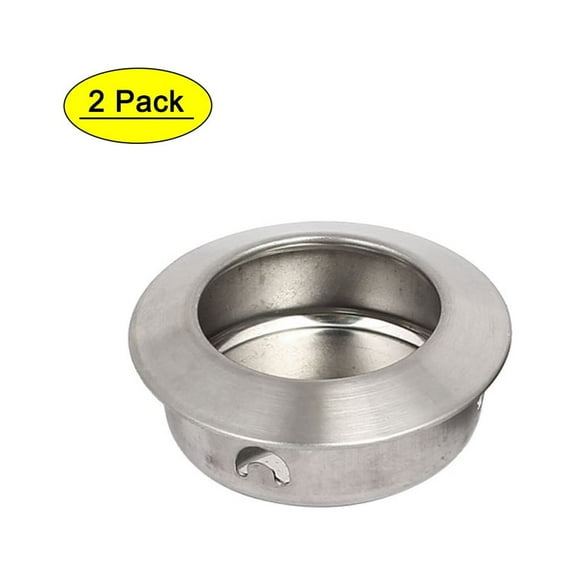 Uxcell Round Beveled Edge Recessed Flush Pull Handle- 1" Hole Diameter-2 Pack