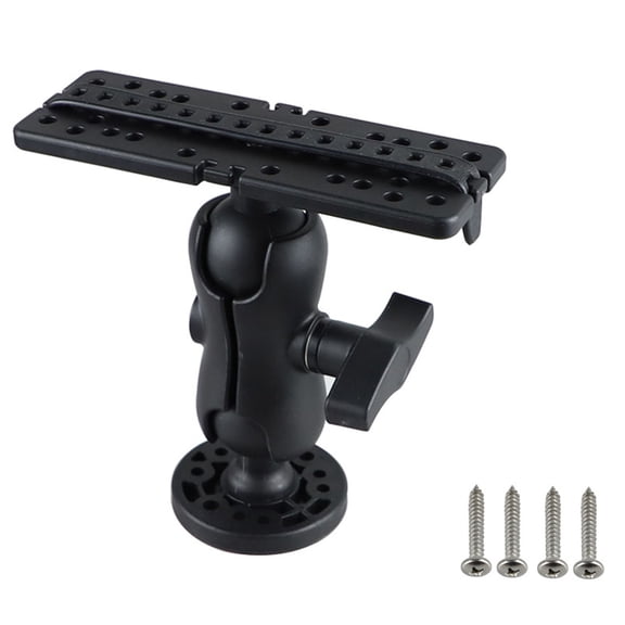 golytefs Fish Finder Mount Base 360 Degree Swivel Fish Finder Rack Boat Gps Plate Bracket