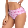 thumbnail image 2 of Fotbe Pink bows Calzones Estampados para Mujer – Ropa Interior de Algodón, Cómoda, Suave y Elástica-Large, 2 of 6
