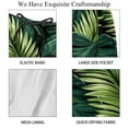 thumbnail image 4 of luoweisi Men's Beach Shorts Quick Dry Swim Trunks with Mesh Lining Tropical Leaves S, 4 of 5