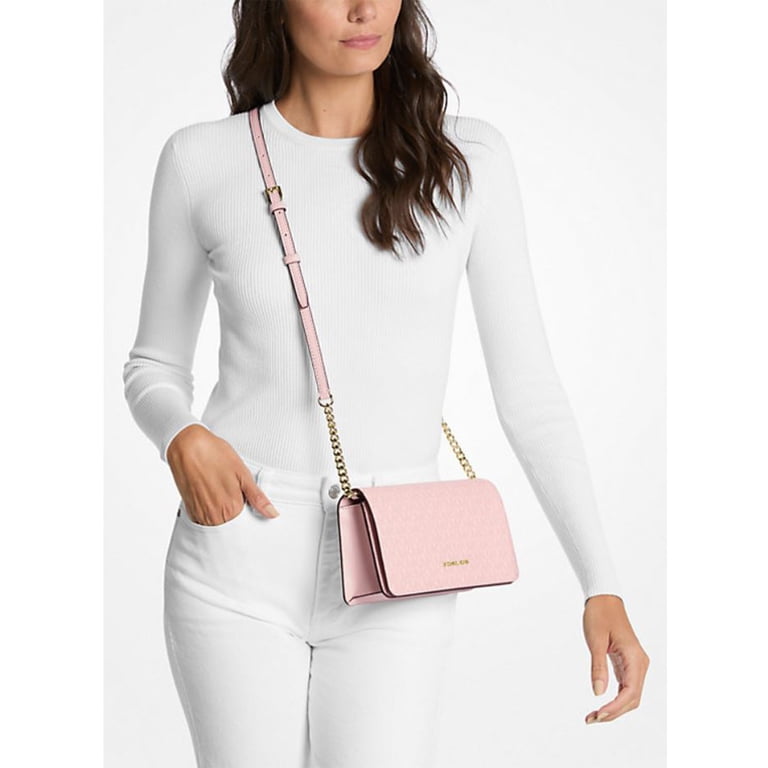 Michael Kors Women's Jet Set Medium Signature Logo Crossbody Bag