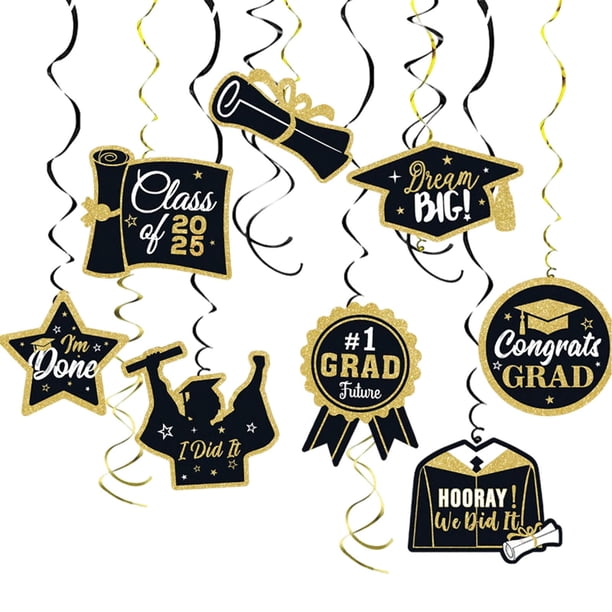 Decoración para graduación, recepción, borla, clase, discoteca, arcoíris, doctorado, pancarta, borla, verde, papel para colgar