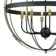 thumbnail image 3 of Elk Lighting 15287/8 Pendants Matte Black and Satin Brass Metal Caldwell, 3 of 5