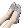 thumbnail image 5 of Fesfesfes Shoes Women Almond Toe Fashion Ventilate Casual Round Head Comfy Casual Mesh Shoes 37(6), 5 of 9