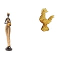 thumbnail image 1 of Escultura y estatua de dama tribal africana, decoración Feng Shui para dormitorio, mesa, mueble de TV, decoración del hogar, obra de arte novedosa par, 1 of 8