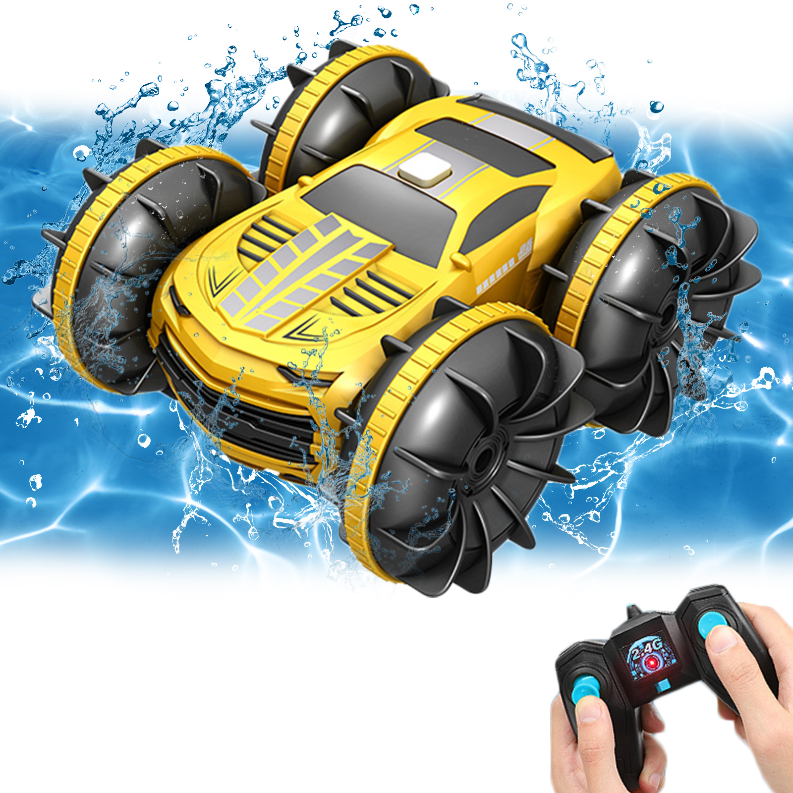RC Car Amphibious Remote Control Car Boat,2.4Ghz 4WD Off Road Rock