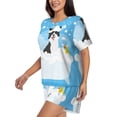 thumbnail image 2 of Lsque Collie in Bathtub Women's Short-Sleeved Pajama Set - 2 Piece Soft and Lightweight Sleepwear Set-3X-Large, 2 of 9