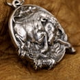 thumbnail image 6 of 925 Sterling Silver Embossed Bull Pendant Biker Punk Pendant TA339, 6 of 12