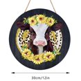 thumbnail image 3 of TIELUTT 12 Inch Cheerful Spring Sunflower Welcome Sign Wooden Home for Holiday Porch Home Happy Western Lamps Valentines Decorations Front Door Signs Dining Room Decorations Valentines Door Sign, 3 of 8