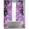 thumbnail image 5 of Happy Birthday Sheer Curtains 2 Panels Set Watercolor Balloons Ribbons Romantic Gifts Champagne Sheer Window Curtains Light Filtering Rod Pocket Voile Drapes for Bedroom Living Room 52"X84", 5 of 8