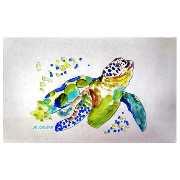 Betsy Drake DM1170G 30 x 50 in. Baby Sea Turtle Door Mat