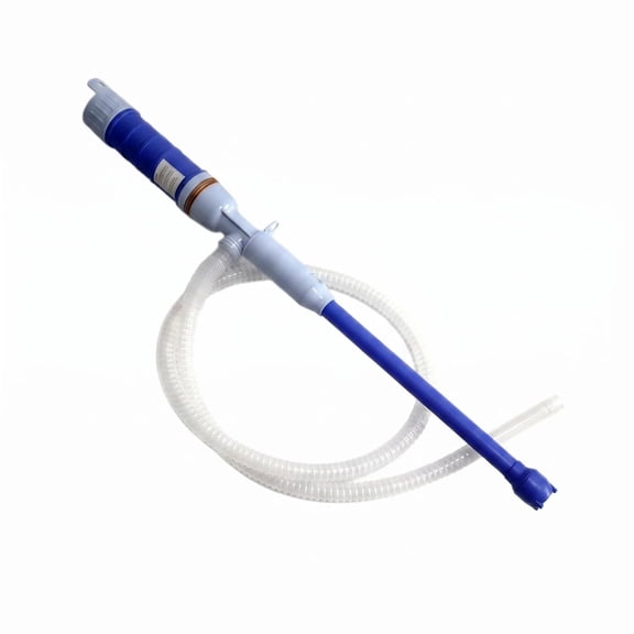 Nordwen Electric Siphon Pump, Portable Battery Operated Water/Fuel Transfer Pump for Car, Short Style Fuel Oil Extractor with Hose, Blue