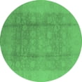 thumbnail image 1 of Ahgly Company Indoor Round Oriental Emerald Green Industrial Area Rugs, 5' Round, 1 of 4