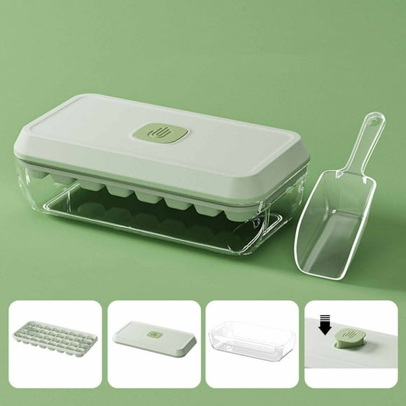 Hielera de 32 compartimentos para refrigeradores domésticos, cubitos de hielo caseros, herramienta para hielo, hielera de grado alimenticio.