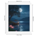 thumbnail image 2 of Paint by Numbers Kit for Adults, Boat Under Moonlit Sky Lake Paint by Numbers, Easy Paint by Numbers Kit for Adults Beginner, DIY Adult Paint by Number Kits on Canvas, 12x16in Home Decor, 2 of 7