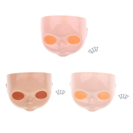 

3 Pieces 12inch Doll Faceplate + Backplate Head With Screws Set for Neo