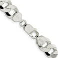 thumbnail image 3 of Auriga Fine Jewelry 925 Sterling Silver 10.6mm Beveled Curb Chain Bracelet 9 inch for Women, 3 of 6