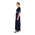 thumbnail image 5 of Sakkas Isabis Womens Casual Long Lace Modest Dress with Short Sleeves Stretchy - Navy - X-Large, 5 of 5