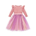thumbnail image 2 of SILVERCELL 2-7T Toddler Girls Christmas Velvet Twirl Tutu Dresses, Little Girl Casual Ruffled Sleeve Swing A-Line Skater Party Dress, 2-7 Years, 2 of 7