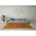thumbnail image 3 of Ahgly Company Machine Washable Indoor Rectangle Oriental Yellow Industrial Area Rugs, 5' x 8', 3 of 4