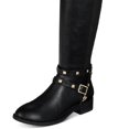 thumbnail image 3 of Thalia Sodi Womens Vallie Faux Leather Knee-High Boots Black 7 Wide (C,D,W), 3 of 3