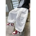 thumbnail image 5 of ZACPNCV Boys Baggy Cargo Pants Casual Loose Fit Parachute Pant Harem Joggers Sweatpants with Pockets White 6-7 Years, 5 of 6