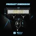 thumbnail image 4 of Nilight 12 inch 72W Light Spot Durable Light Bar fits SUV ATV UTV, 4 of 7