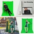 thumbnail image 4 of Andoer 1.5 * 2m/ 5 * 7ft Green Backdrop Screen Chromakey Background Photography Kit with Adjustable T-Shaped Background Stand 3pcs Backdrop Clamps, 4 of 7