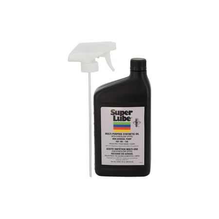 Super Lube 51600 Multi-Purpose Non-Aerosol Oil with PTFE, Trigger Sprayer, 1 quart, Translucent White