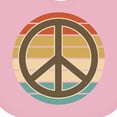thumbnail image 4 of Inktastic Retro Peace Sign Sunset Boys or Girls Baby Bib, 4 of 4