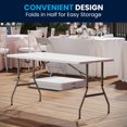 thumbnail image 4 of Flash Furniture Kathryn 5' Rectangular Adjustable Plastic Folding Event Table with Handle, White, 4 of 16