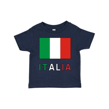 

Inktastic Italy Flag & Italia - Black Border Gift Toddler Boy or Toddler Girl T-Shirt