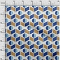 thumbnail image 3 of oneOone Rayon Medium Blue Fabric Geometric Craft Projects Decor Fabric Printed By The Yard 56 Inch Wide, 3 of 4