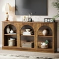 thumbnail image 4 of Tribesigns Farmhouse Console Table, 63-Inch Long Entryway Table with 3 Tier Storage, Wooden Rectangular Sofa Table Behind The Couch for Entrance, Hallway, Living Room, Brown, 4 of 9