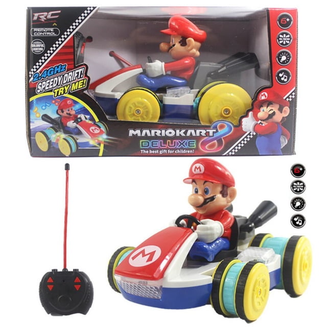 Juguetes de carreras de karts con control remoto de Super Mario Bros para niños, música, efectos de iluminación, moda, recuerdo fresco y divertido, Navidad, regalos de cumpleaños zhangmengya LED