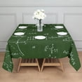 thumbnail image 3 of Math Equations Math Symbols Green Pattern Square Tablecloth,Waterproof Square Table Cover,Wipeable Spillproof Washable Table Cover for Home Kitchen Party Decor 42"X42"(107x107cm), 3 of 6