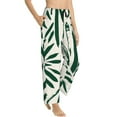 thumbnail image 6 of Salouo Palm Branch With Leaves Print Women's Pajama Pants Casual Loose Sweatpants PJs Flowy Pants Drawstring Palazzo for Women Wide Leg Pants Lounge Pajama -Large, 6 of 8