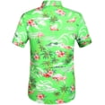 thumbnail image 2 of SSLR Hawaiian Shirt for Men Flamingo Short Sleeve Casual Button Down Shirts Summer Beach Shirt, 2 of 7