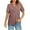 Purple, variant on Wyobmus Womens Lantern Sleeve Tops Mock Crew Neck Short Sleeve Buttons Shirt Plain Waffle KniT-Shirts Loose Fit Summer Blouse Basic Tee Coffee