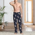 thumbnail image 2 of Fotbe Astronaut Surfing Pantalones de Pijama para Hombre, Pantalones de Dormir, Pantalones de Casa con Cintura Ajustable y Bolsillos-Small, 2 of 6