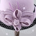thumbnail image 5 of Vinsonshop 1920s Wool Cloche Hat for Women - Fashion Bowler Hat Winter Bucket Hats for Ladies Dress Hats for Women Purple, 5 of 6